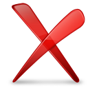 Hot Red X Icon 128x128 png